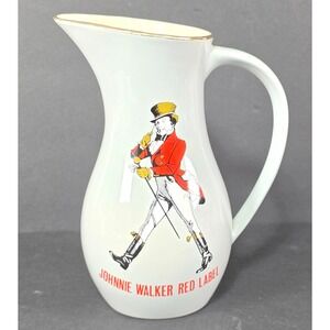 VTG Johnnie Walker Red Label Pitcher Wade England Staffordshire Barware Jug 8.5"